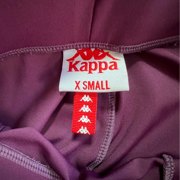 Kappa Banda Bartes Skin Fit Leggings pants Maroon White 38127LW-A0Q XS - Picture 4 of 5